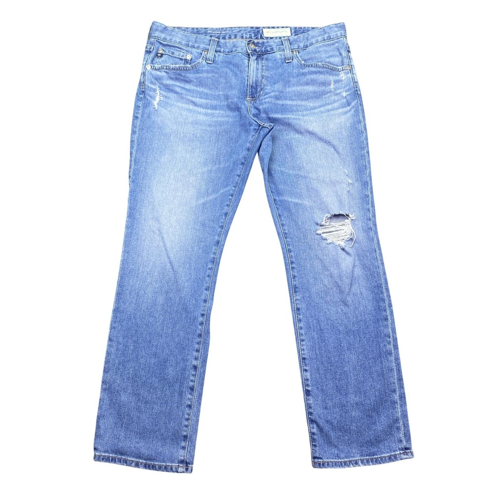 AG Adriano Goldschmied The Nolan Ankle Jeans Anthropologie Distressed‎ Blue 31R